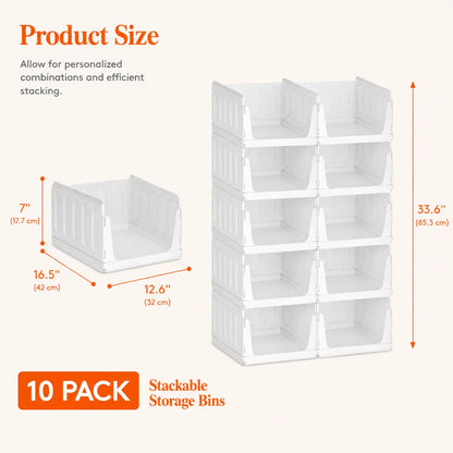 Stackable Closet Organizers & Storage Bins for Clothes
