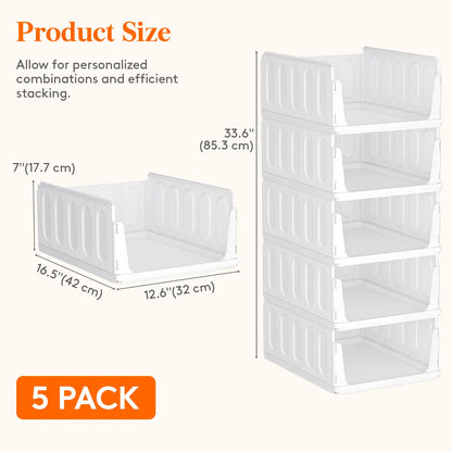 Stackable Closet Organizers & Storage Bins for Clothes