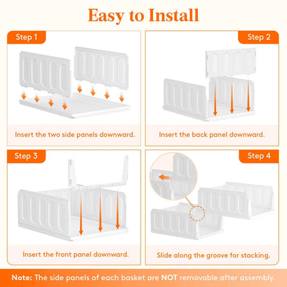 Stackable Closet Organizers & Storage Bins for Clothes