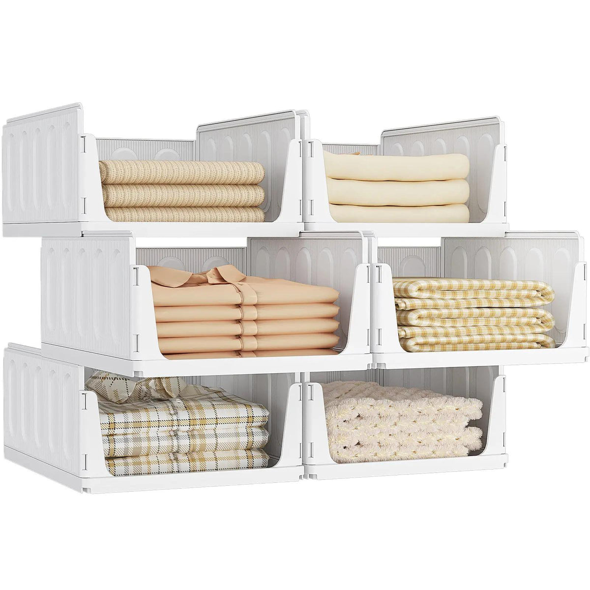 Stackable Closet Organizers & Storage Bins for Clothes
